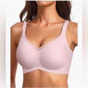 NWT GREAT QUALITY BRA! Women's Wireless Bra-Light Pink-S